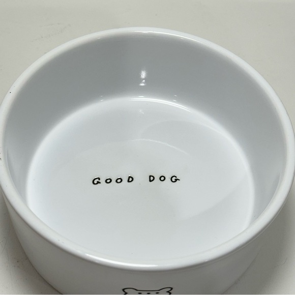 GOOD DOG Ceramic Dog Food Water Bowl with Bone - Picture 2 of 9